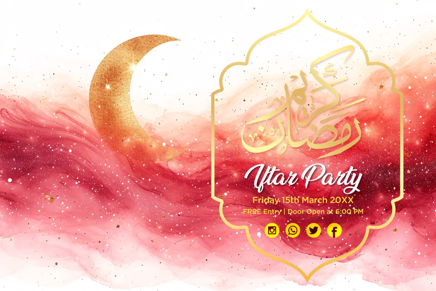 Ramadan Iftar Party Banner Design Template 06