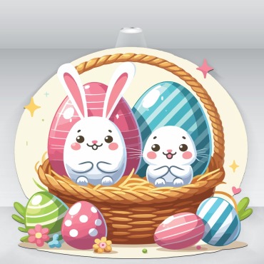 Rabbit Egg Illustrations Templates 399231