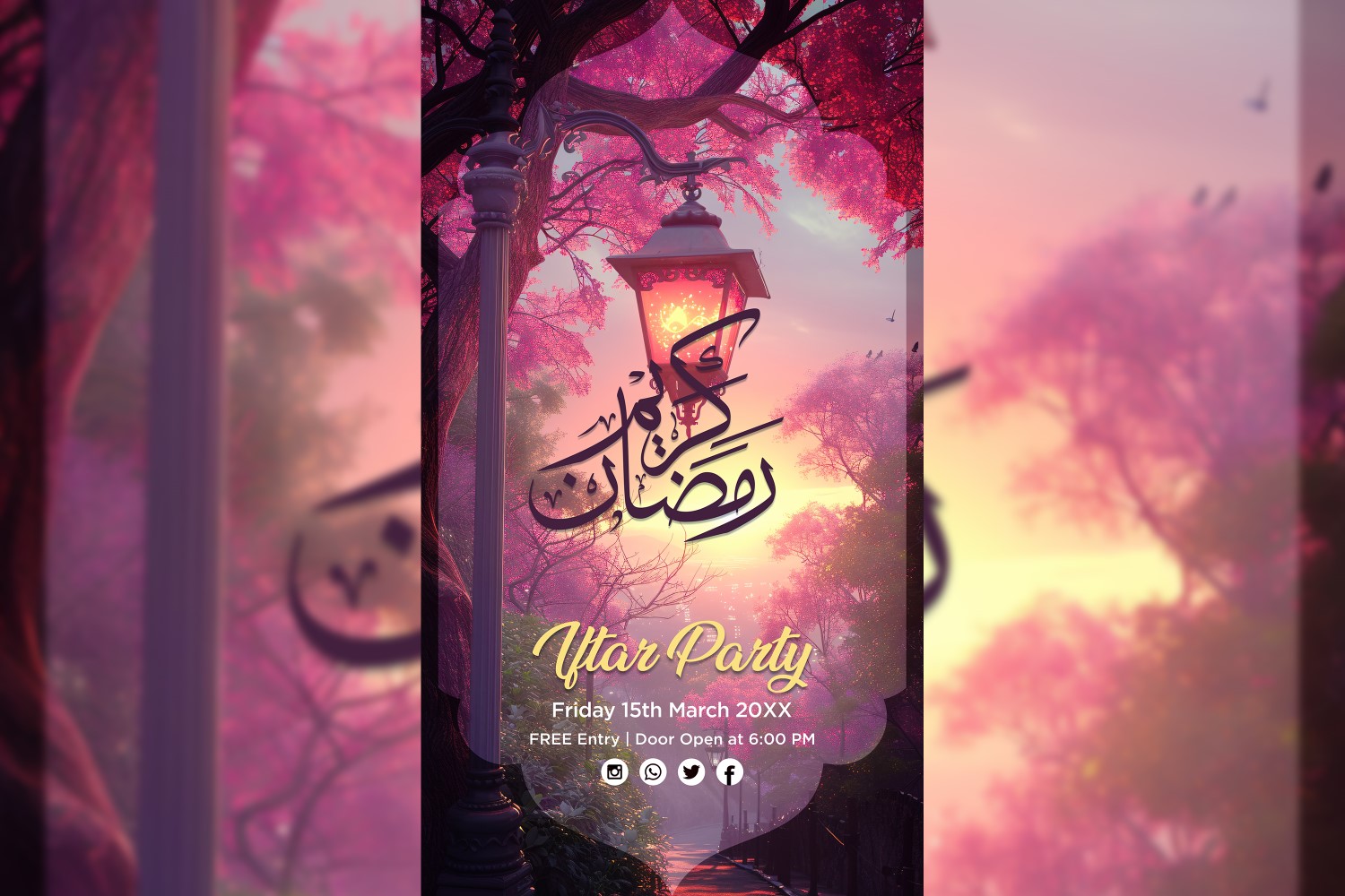 Ramadan Iftar Party Poster Design Template 04