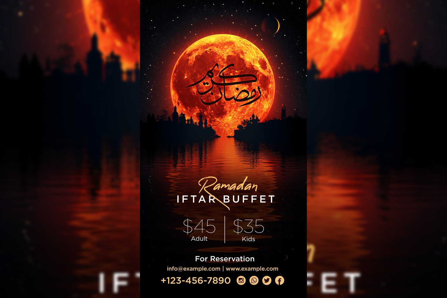 Ramadan Iftar Buffet Poster Design Template 02