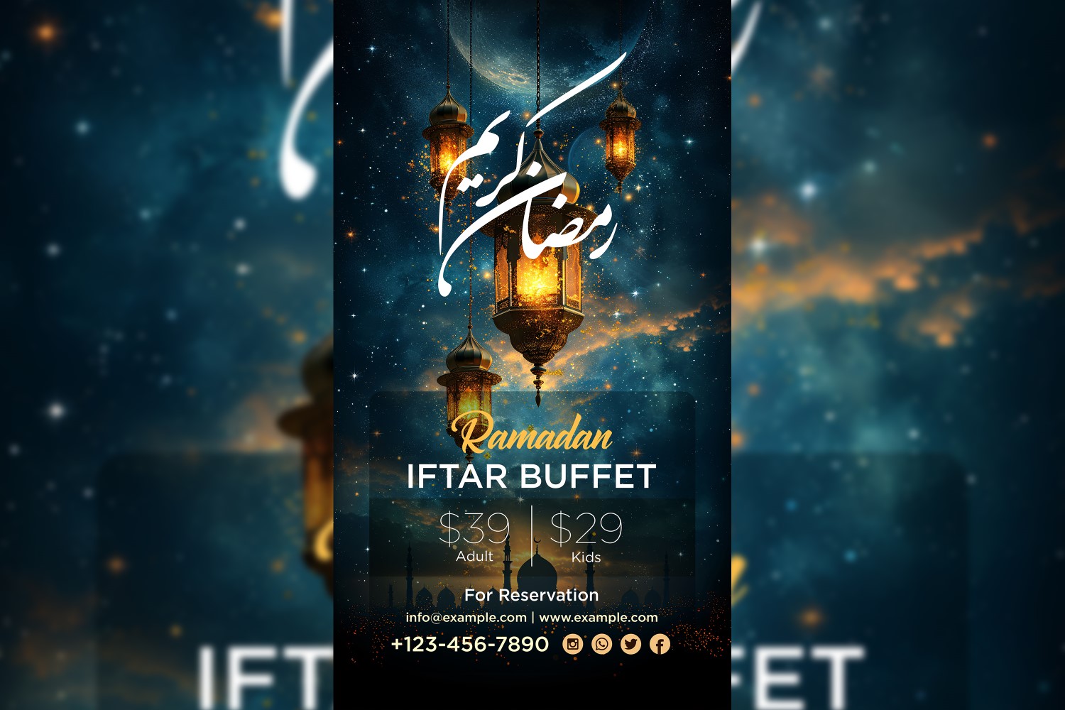 Ramadan Iftar Buffet Poster Design Template 04