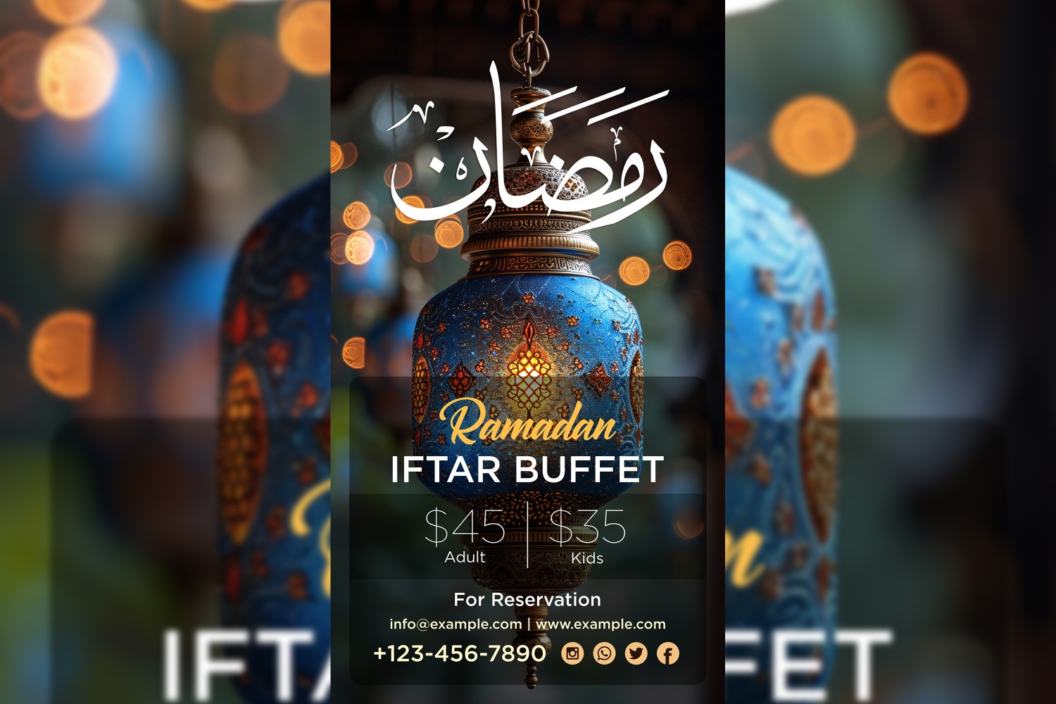 Ramadan Iftar Buffet Poster Design Template 05