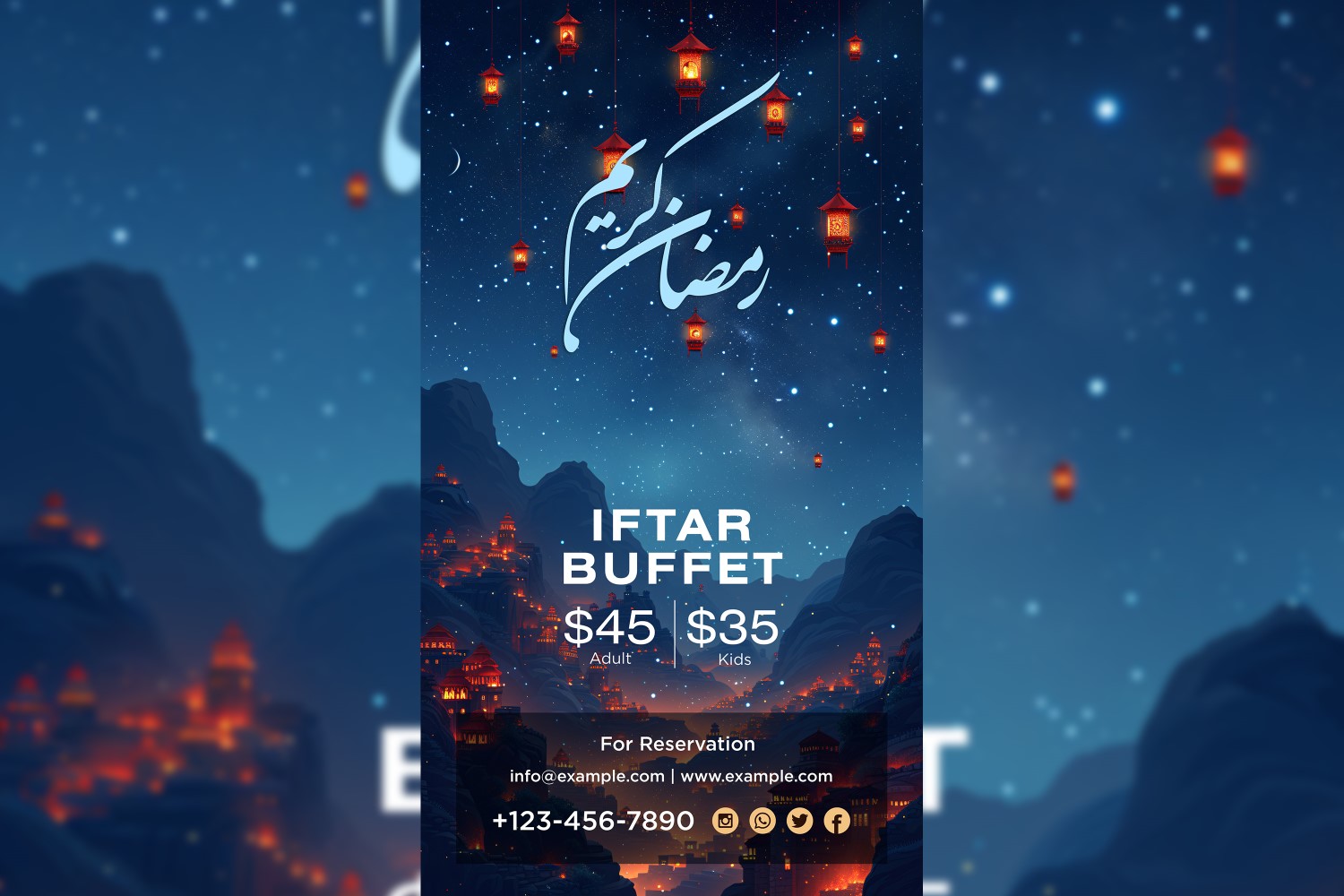 Ramadan Iftar Buffet Poster Design Template 12