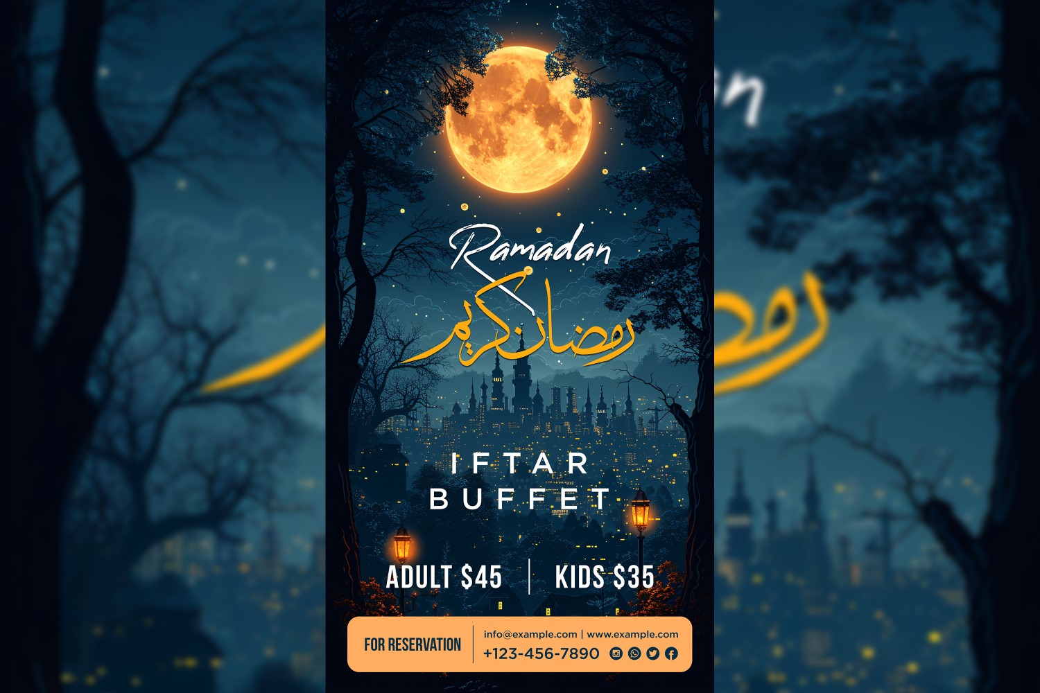 Ramadan Iftar Buffet Poster Design Template 14