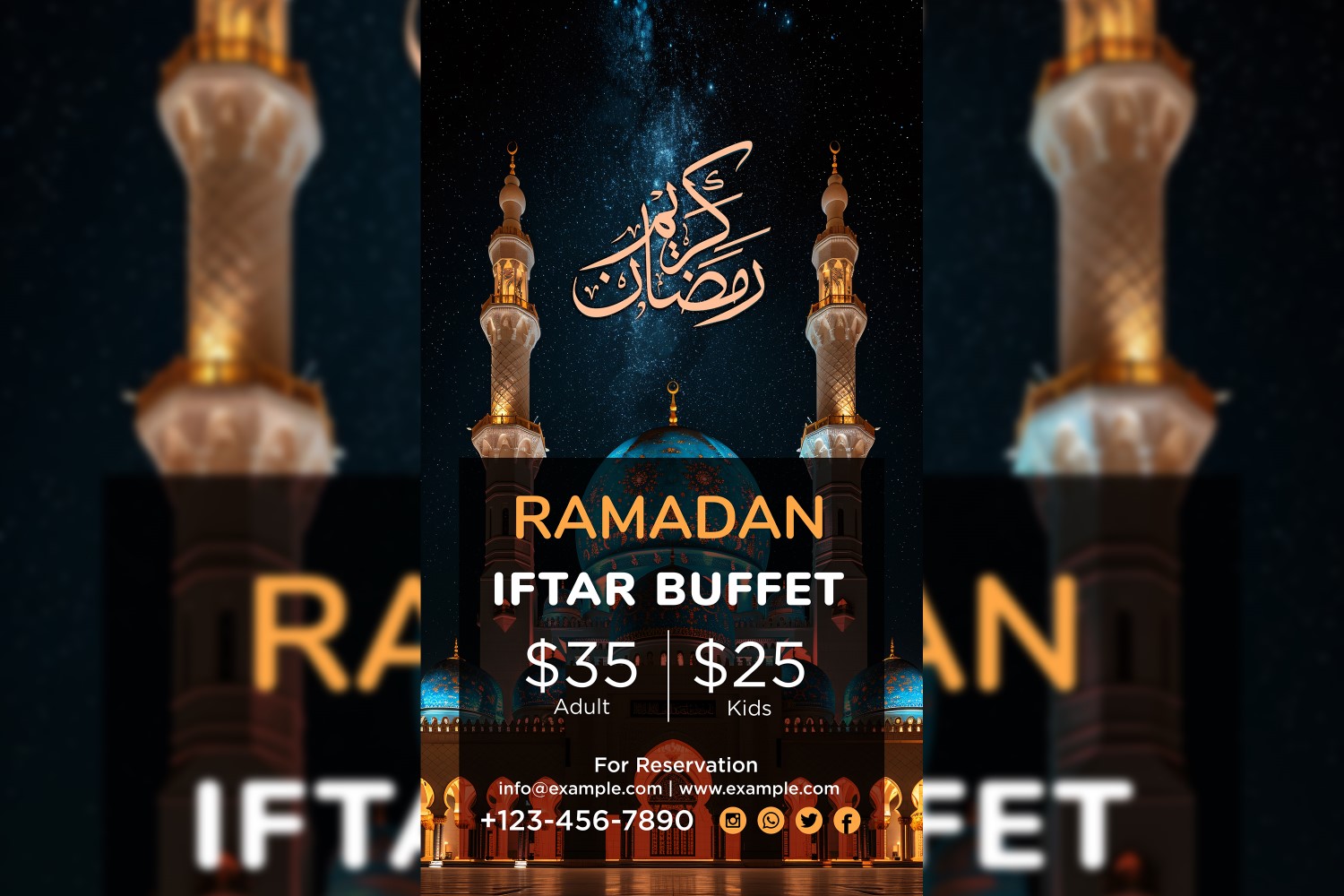Ramadan Iftar Buffet Poster Design Template 16