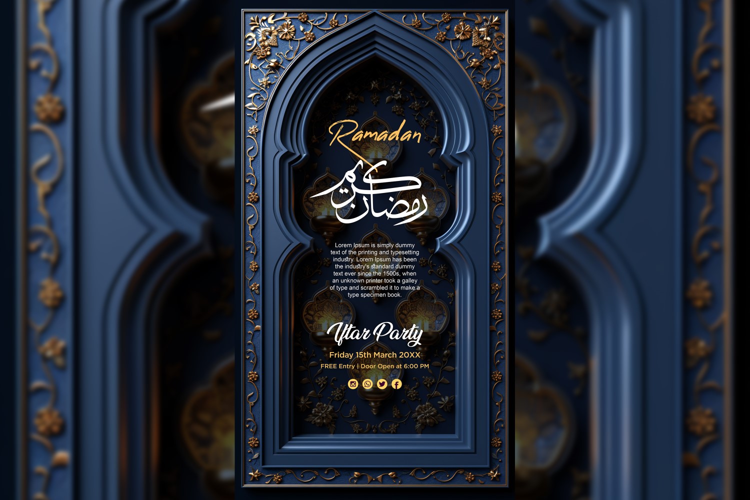 Ramadan Iftar Party Poster Design Template 12