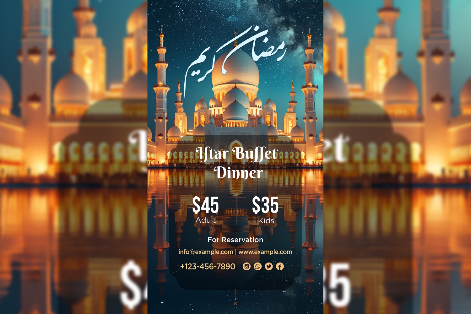 Ramadan Iftar Buffet Poster Design Template 19