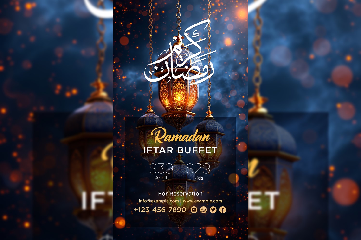 Ramadan Iftar Buffet Poster Design Template 23
