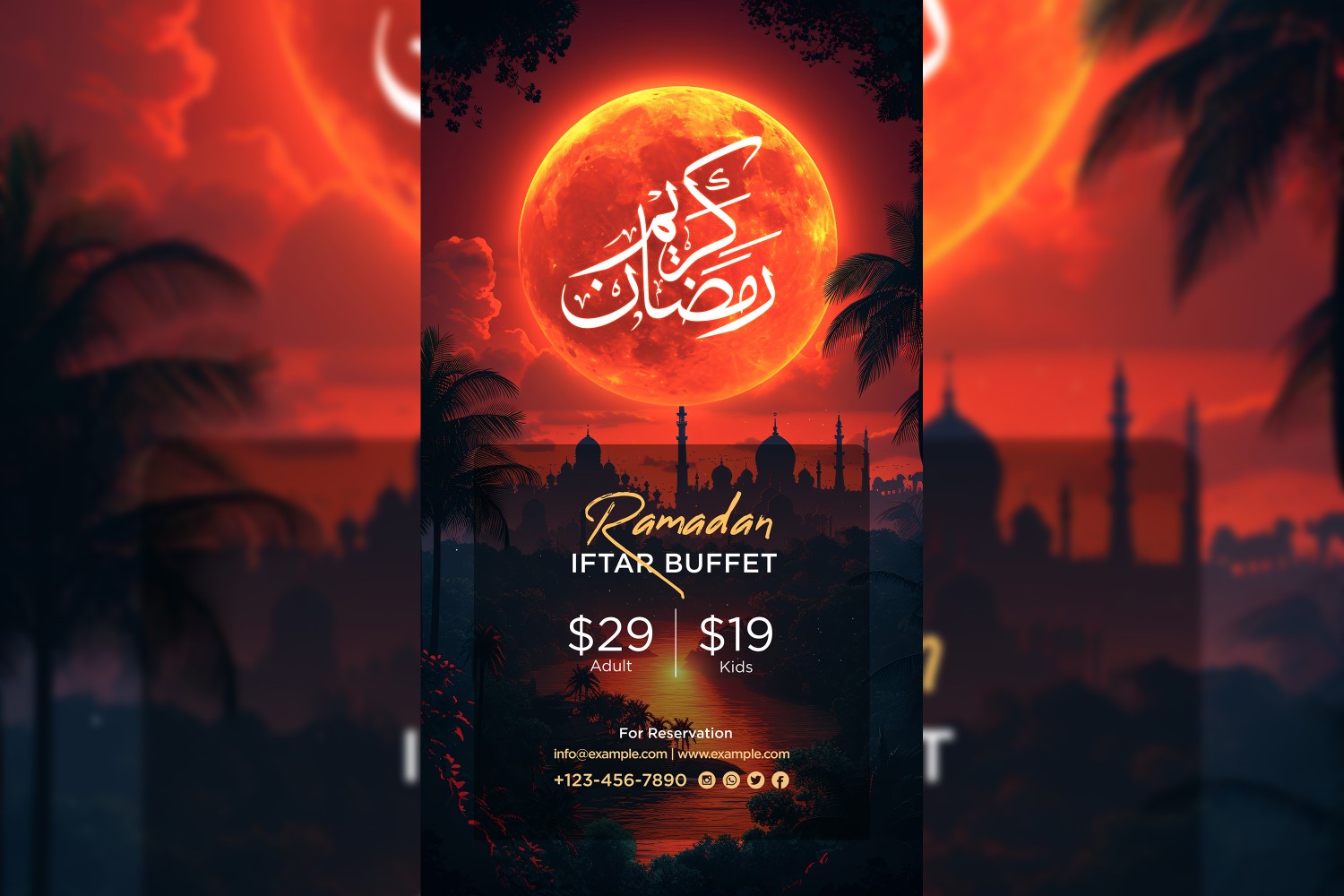 Ramadan Iftar Buffet Poster Design Template24