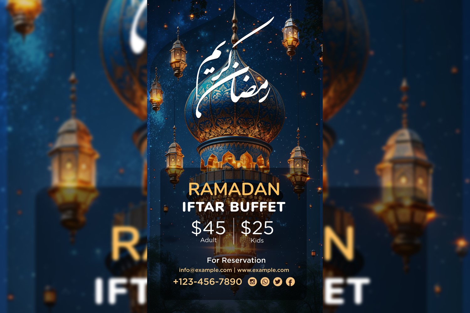 Ramadan Iftar Buffet Poster Design Template 25