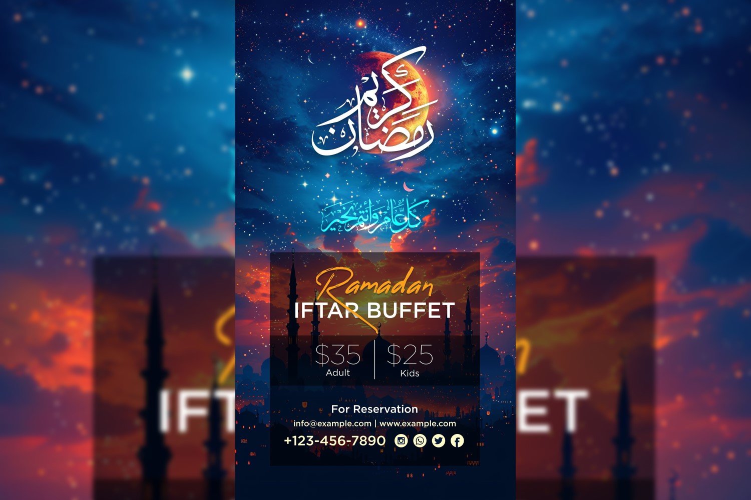 Ramadan Iftar Buffet Poster Design Template 28