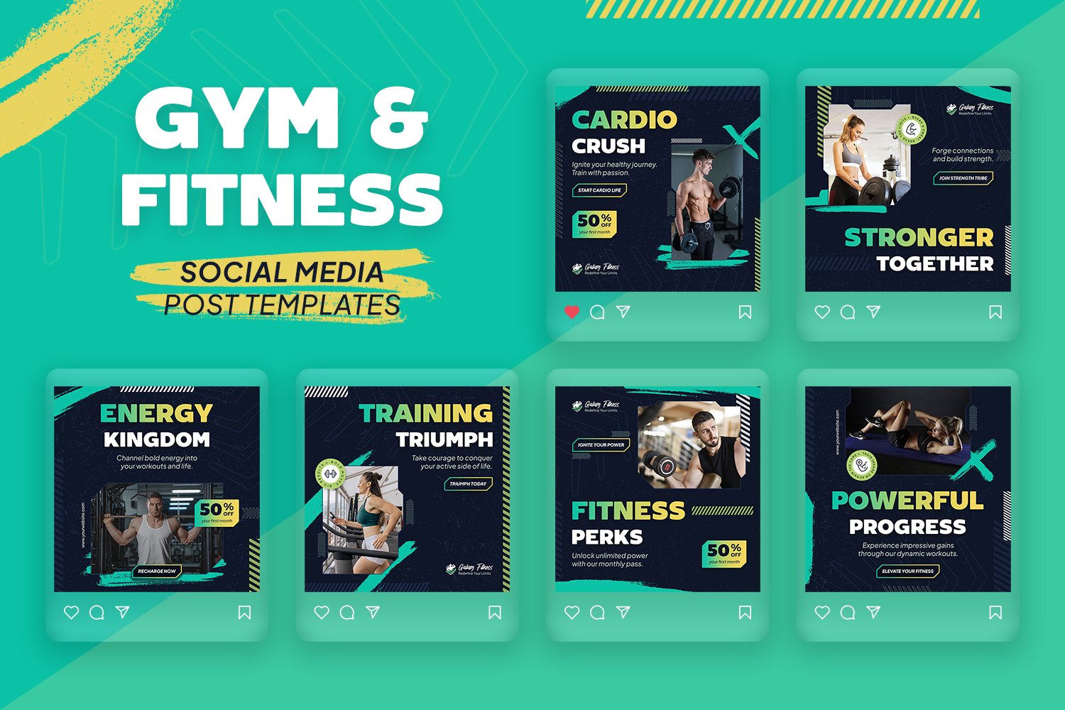 Gym and Fitness Post Templates