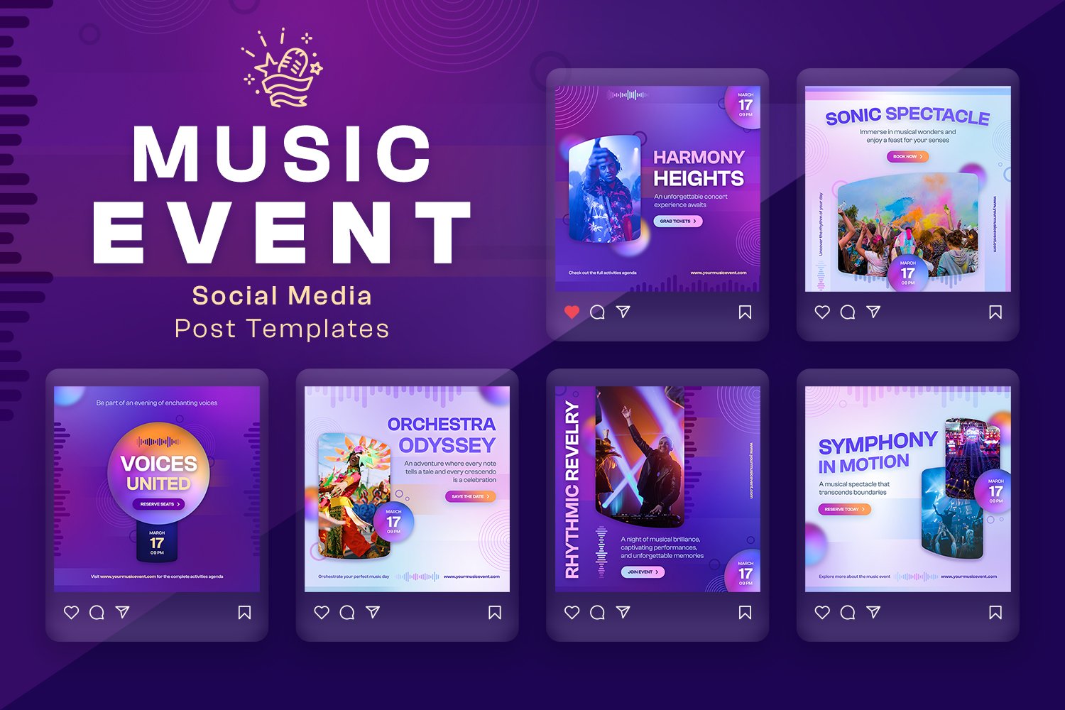 Music Event Post Templates