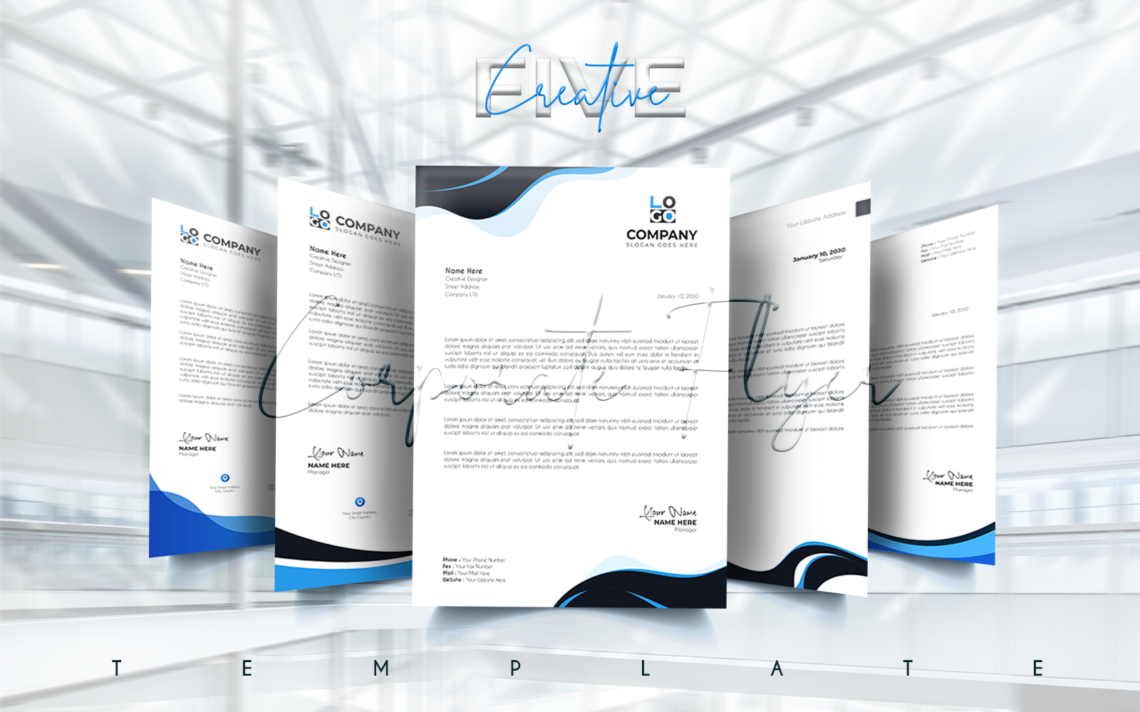 Professional Corporate Business Letter Head Template.