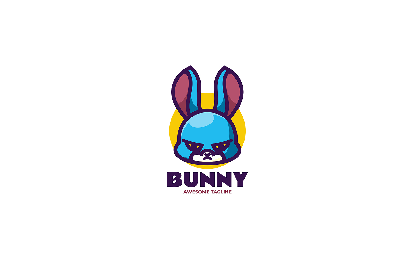 Bunny Mascot Cartoon Logo 3