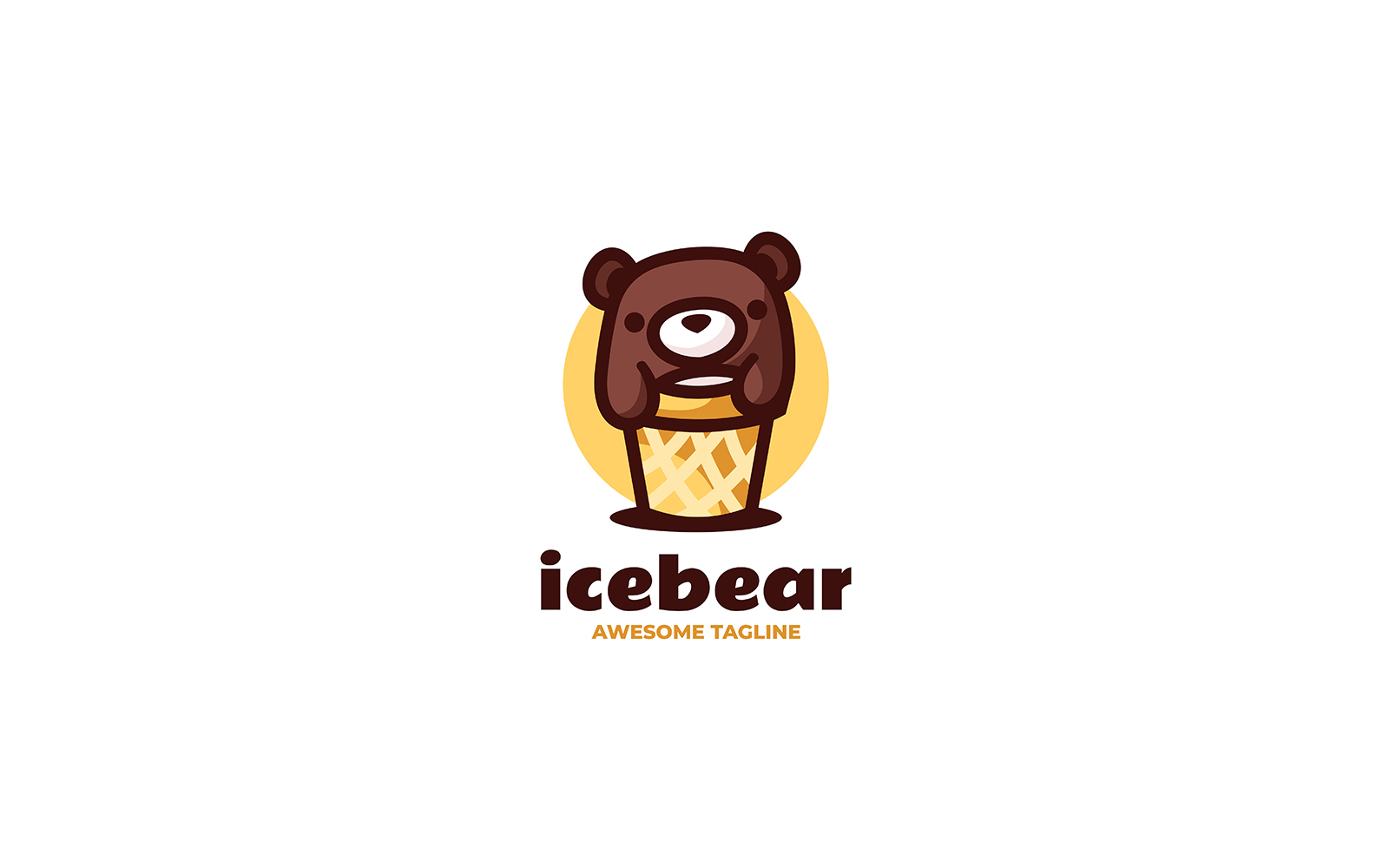 Ice Bear Mascot Cartoon Logo