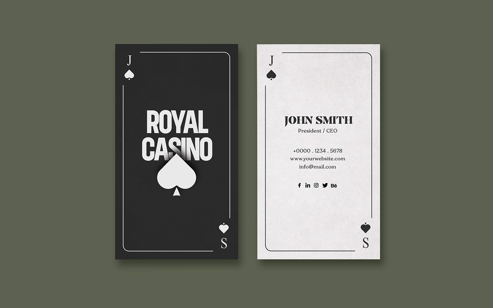Casino or Poker Business Card Template