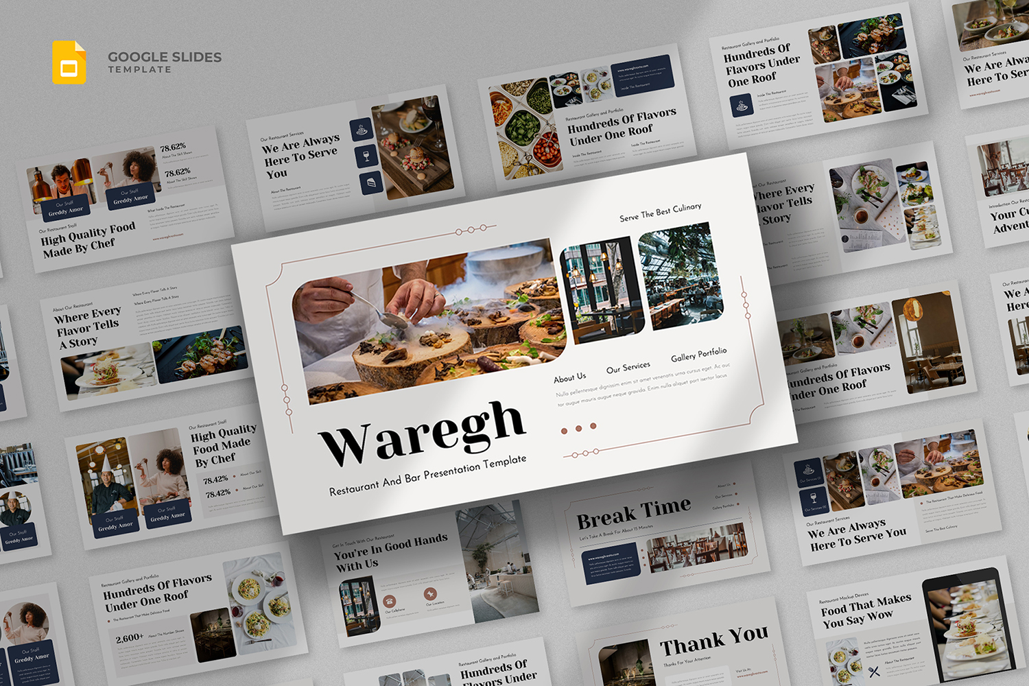 Waregh - Restaurant Google Slides Template