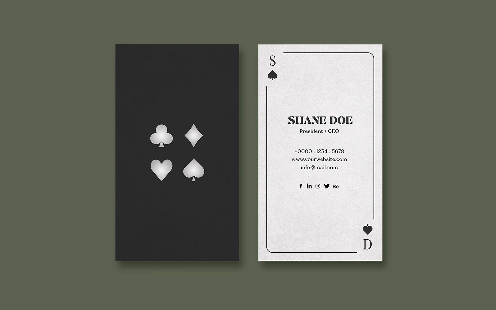 Poker Business Card Design Template