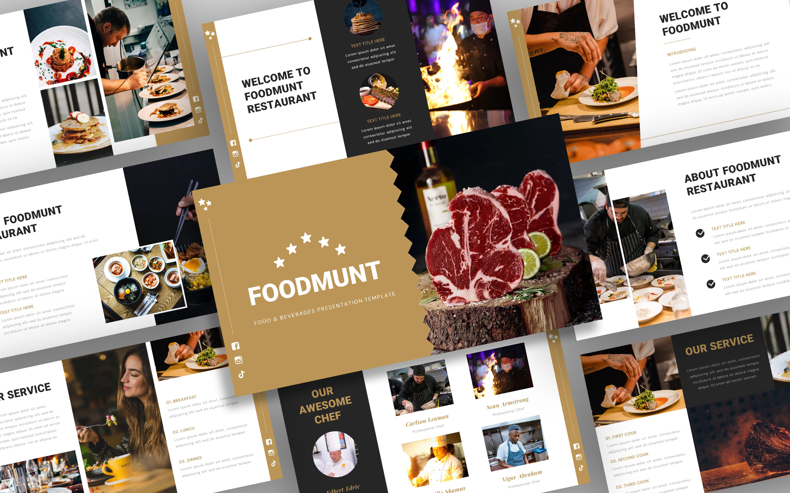 Foodmunt - Food & Beverages PowerPoint Template