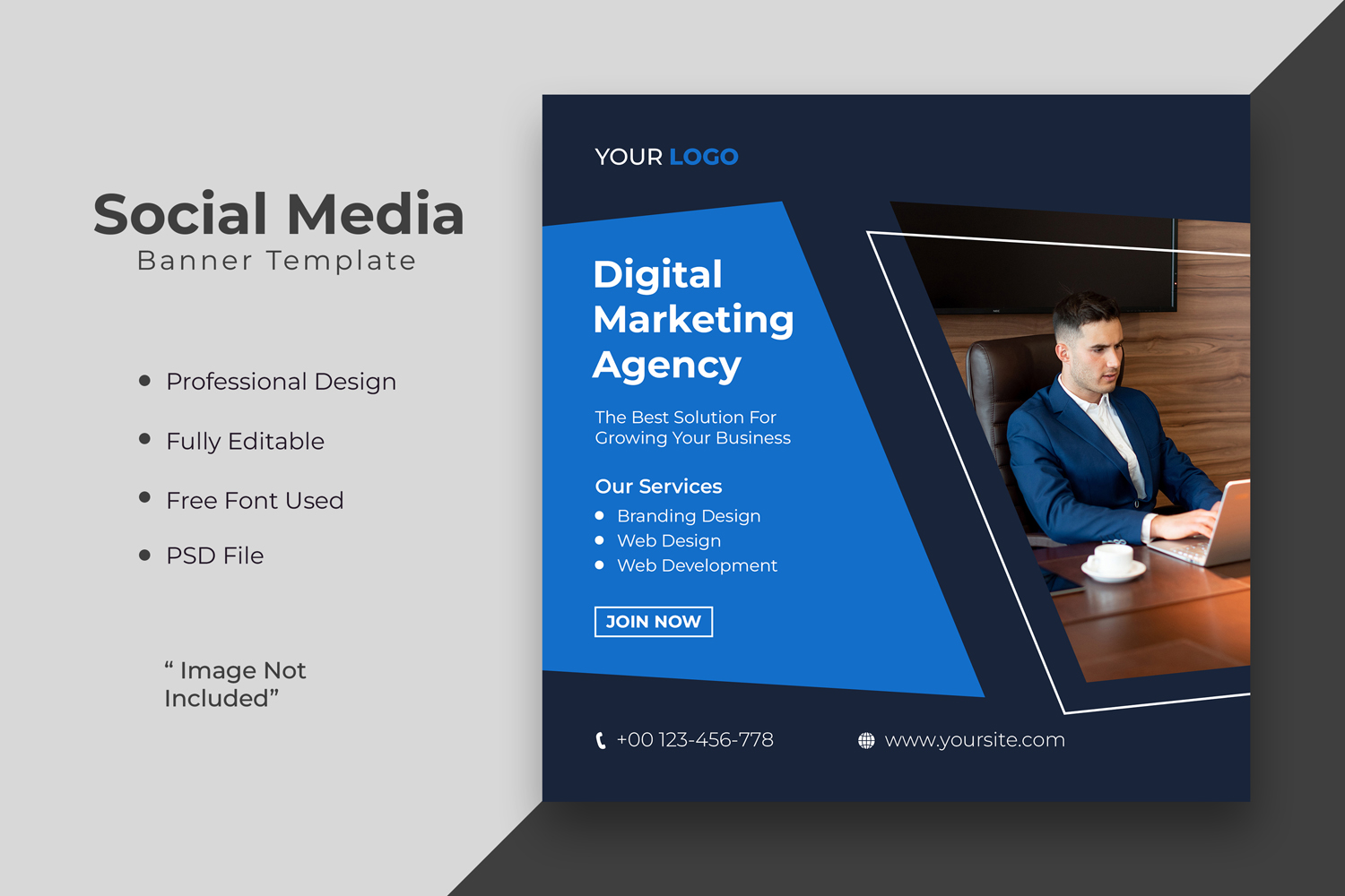 Digital marketing agency or corporate social media post template 01