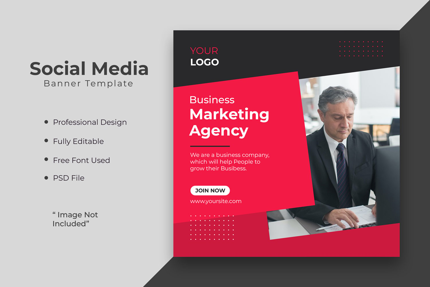 Digital marketing agency or corporate social media post template 12