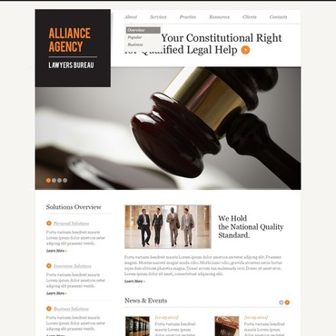Agency Lawyers Responsive Website Templates 40034
