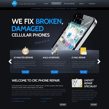 Cellular Phones Responsive Website Templates 40035