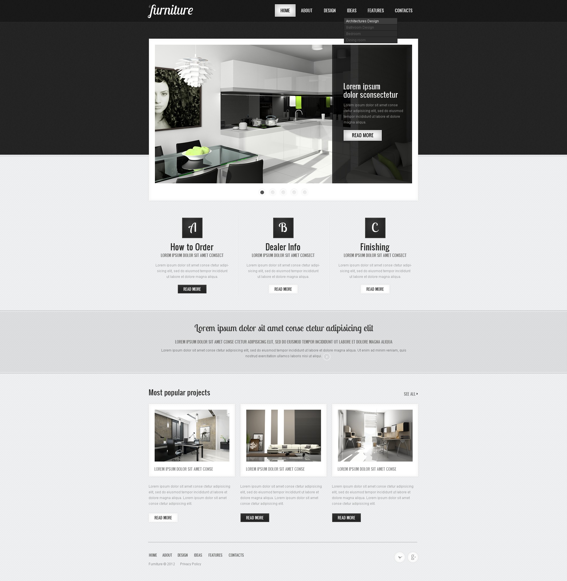 Furniture Website Template