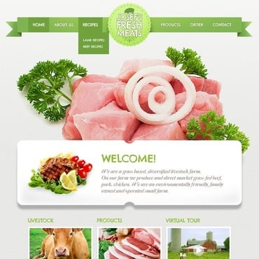 Fresh Meats Responsive Website Templates 40047