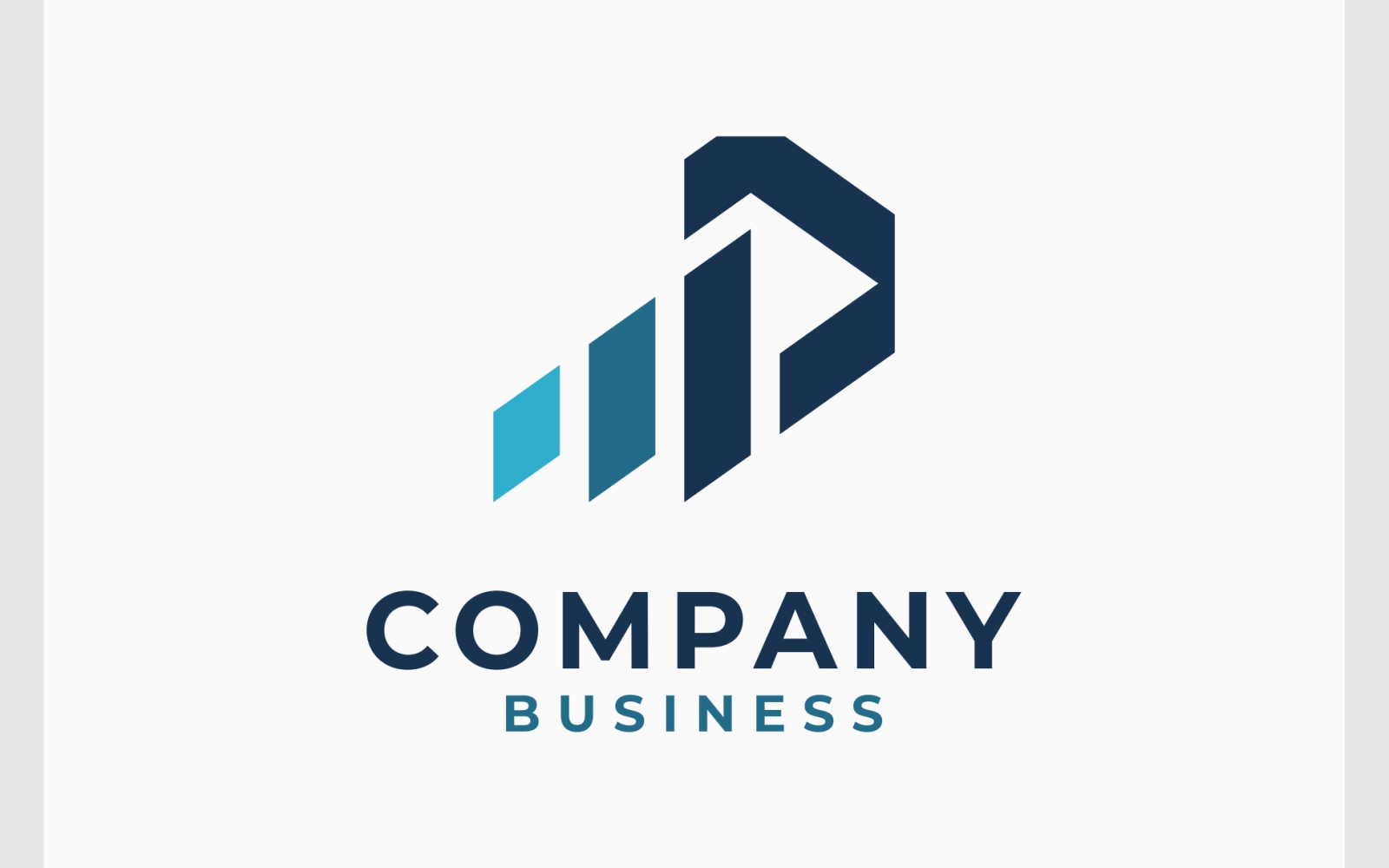 Letter P Business Finance Logo