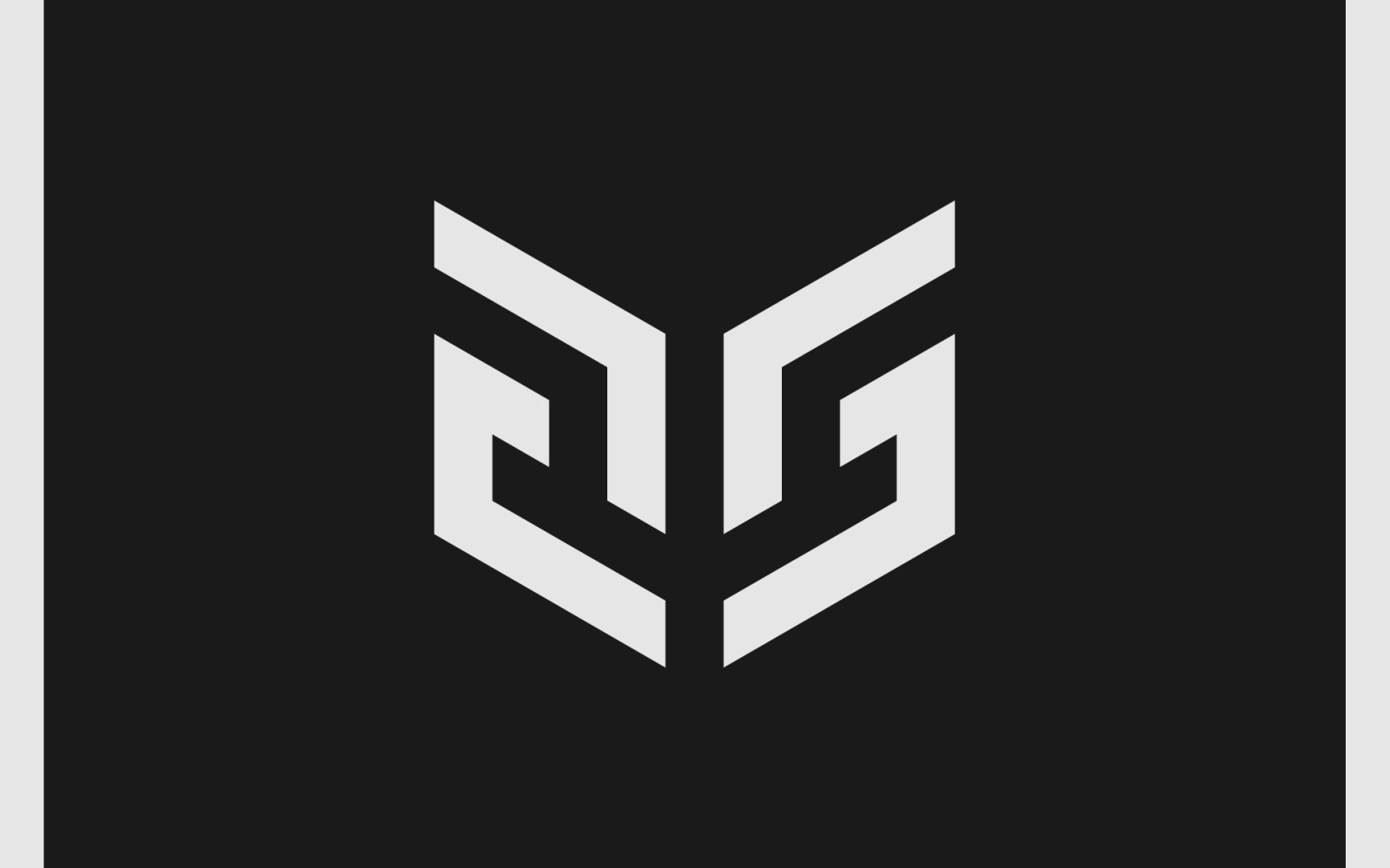 Letter G or GG Mirror Monogram Logo