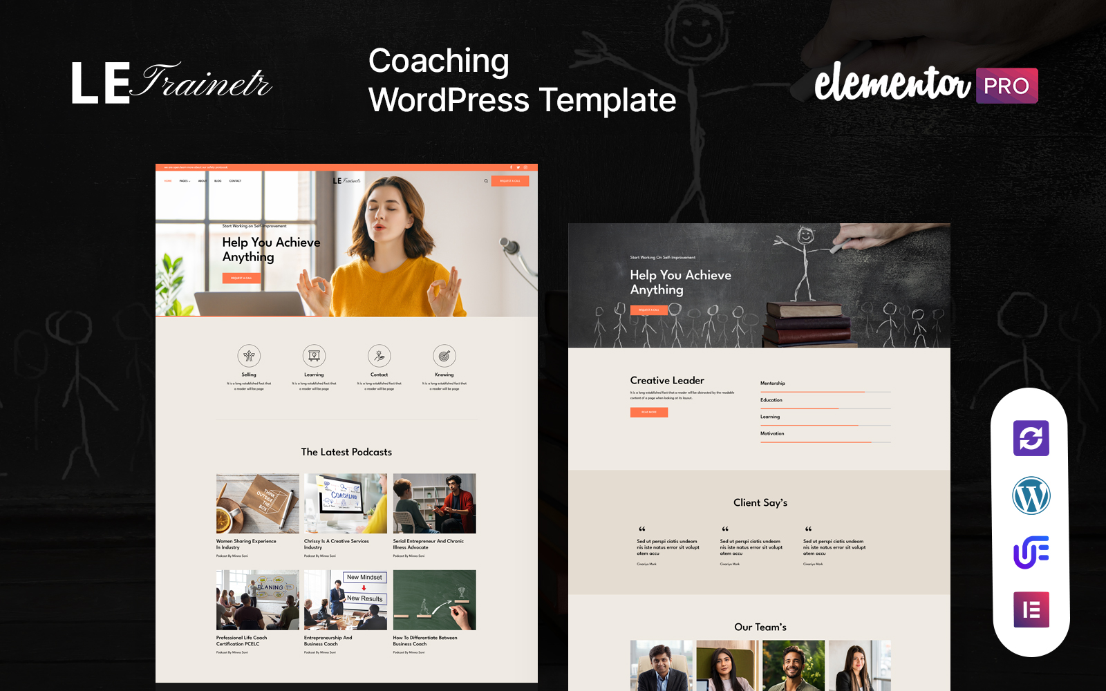 Letrainer - Life Coach WordPress Theme