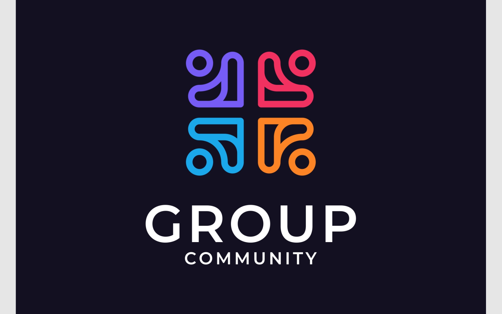 Abstract Group People Community Logo
