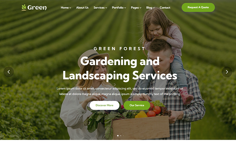 Green - Garden & Landscaping HTML5 Responsive Website Template
