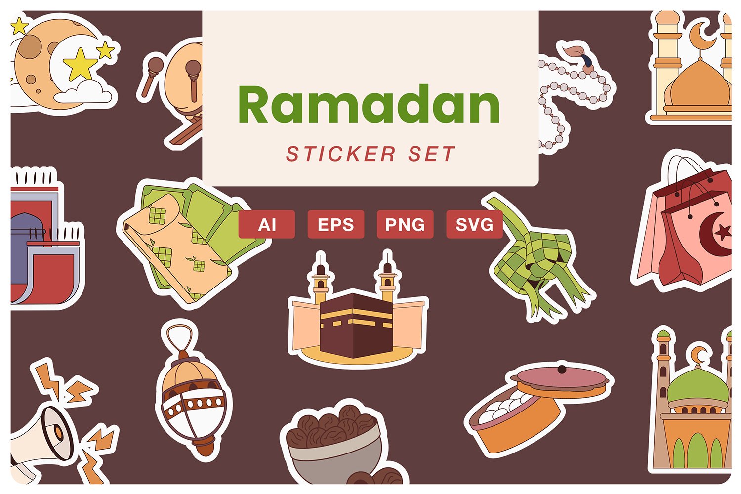 Ramadan Kareem Sticker Set