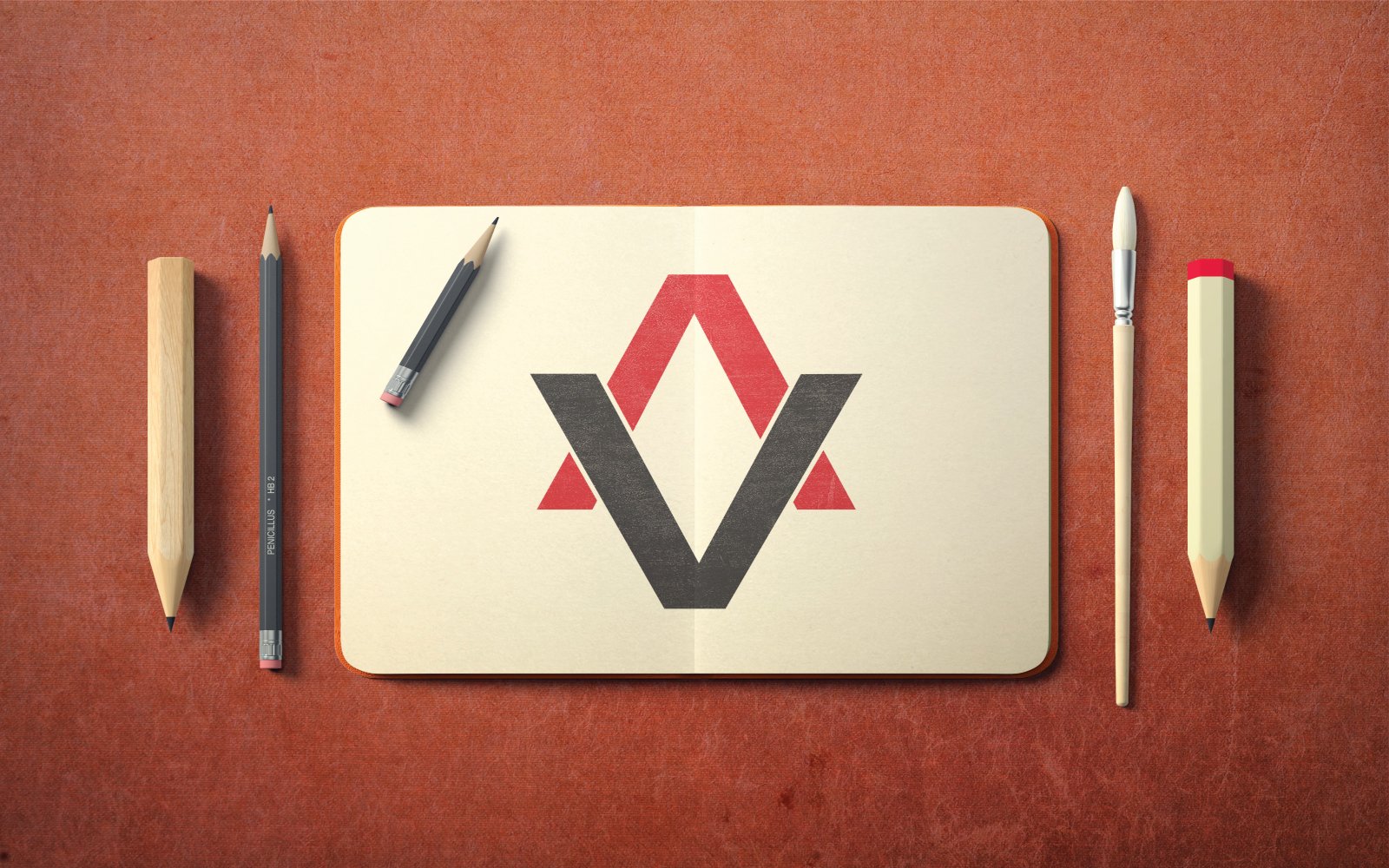 Initial AV Letter Logo Template Design