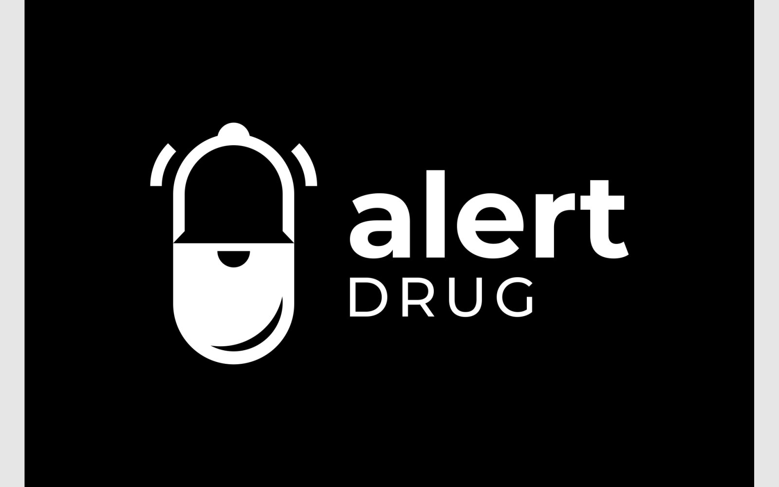 Drug Pill Notification Bell Logo