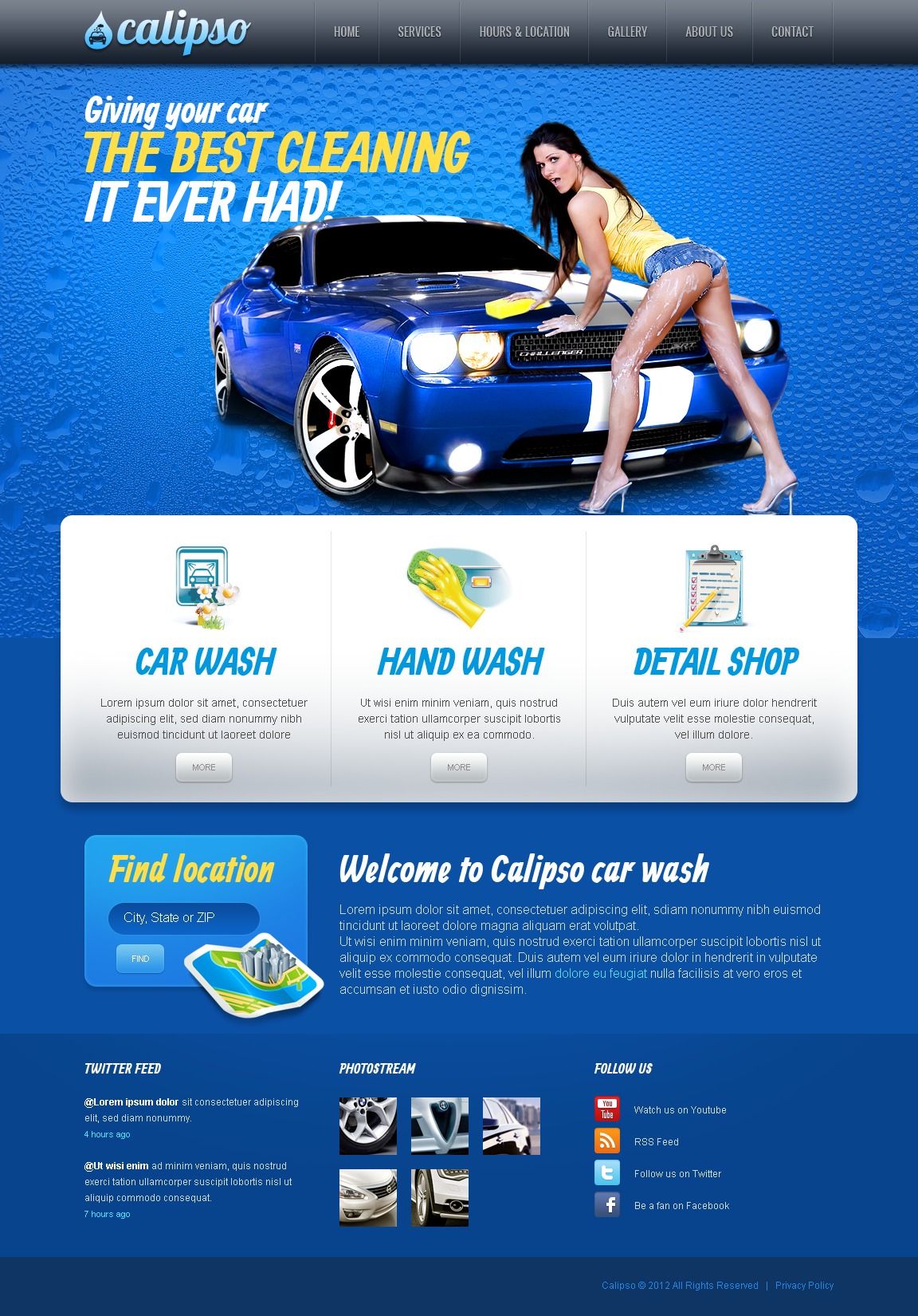 Car Wash Website Template