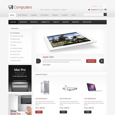 Online  ZenCart Templates 40112