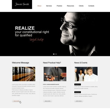 Smith Lawyers Responsive Website Templates 40125
