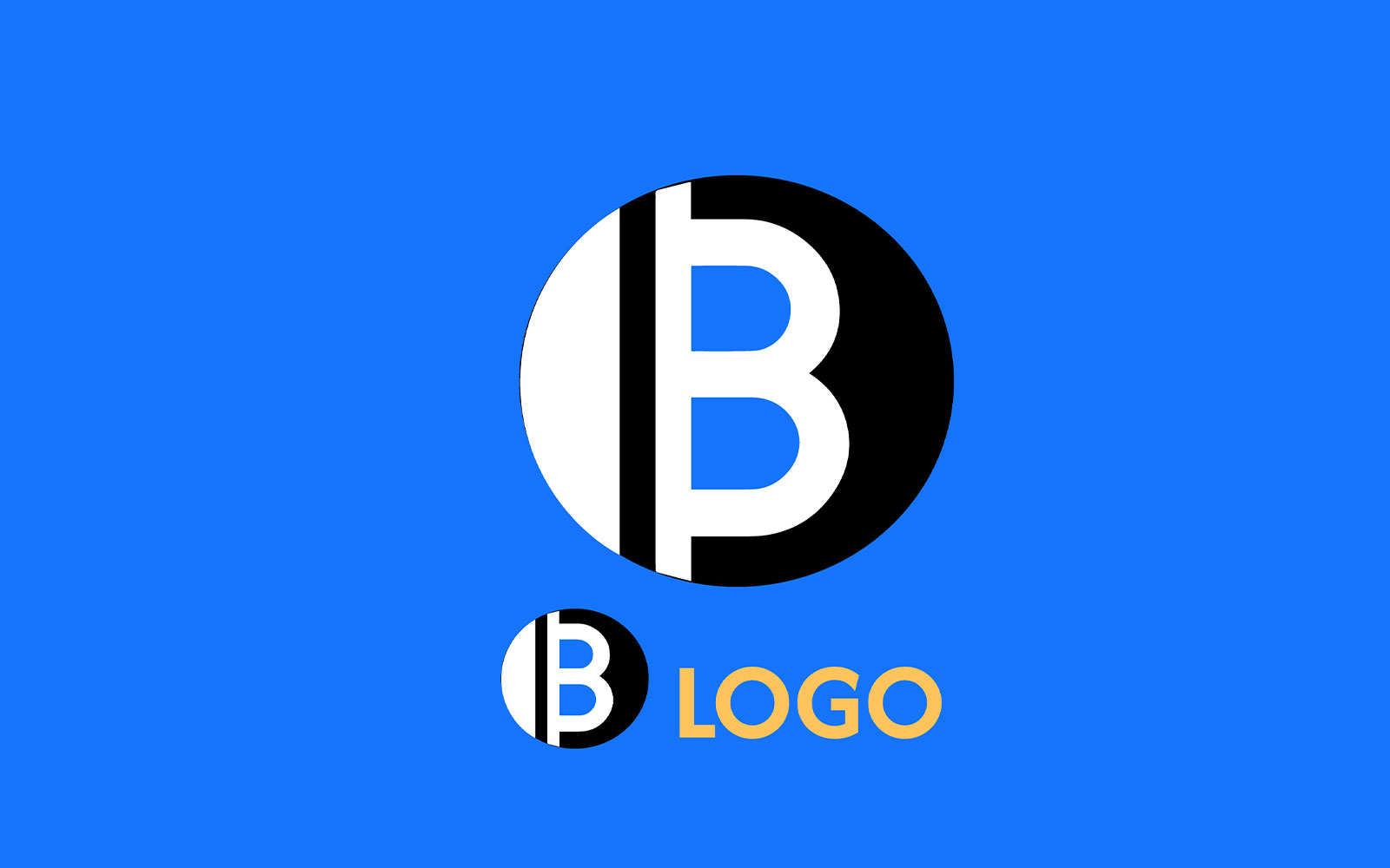 Initial letter B and Human logo concept, vector logo template