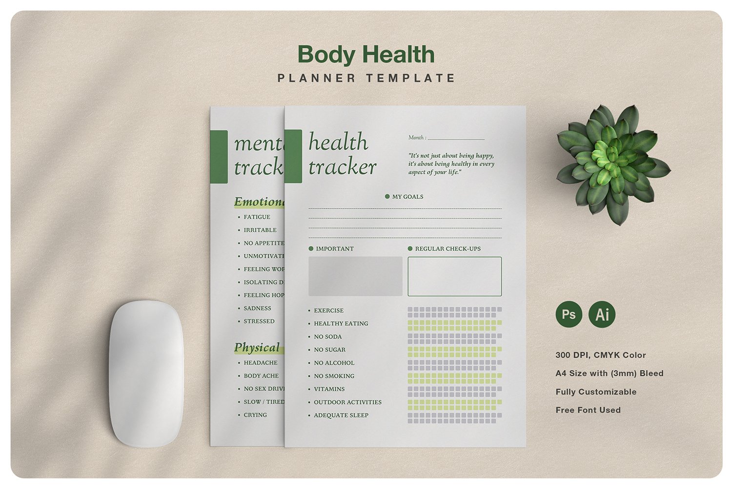 Body Health Planner Template