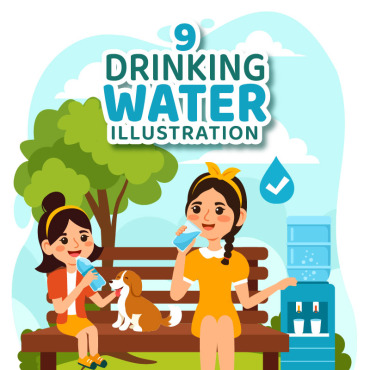 Water Drink Illustrations Templates 401194