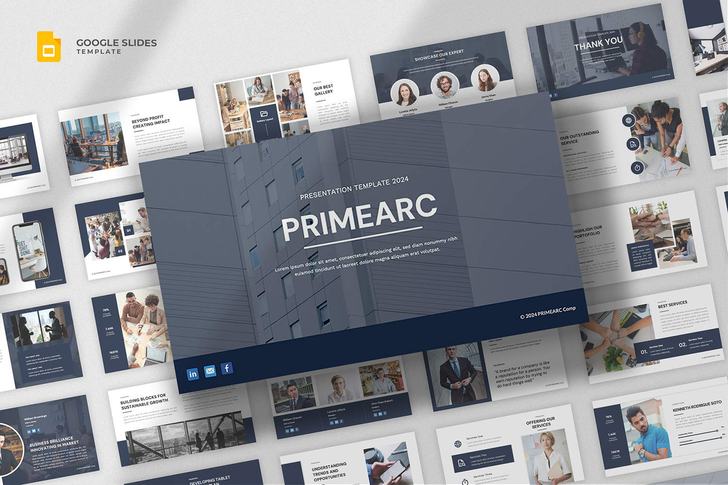 Primearc - Company Profile Google Slides Template