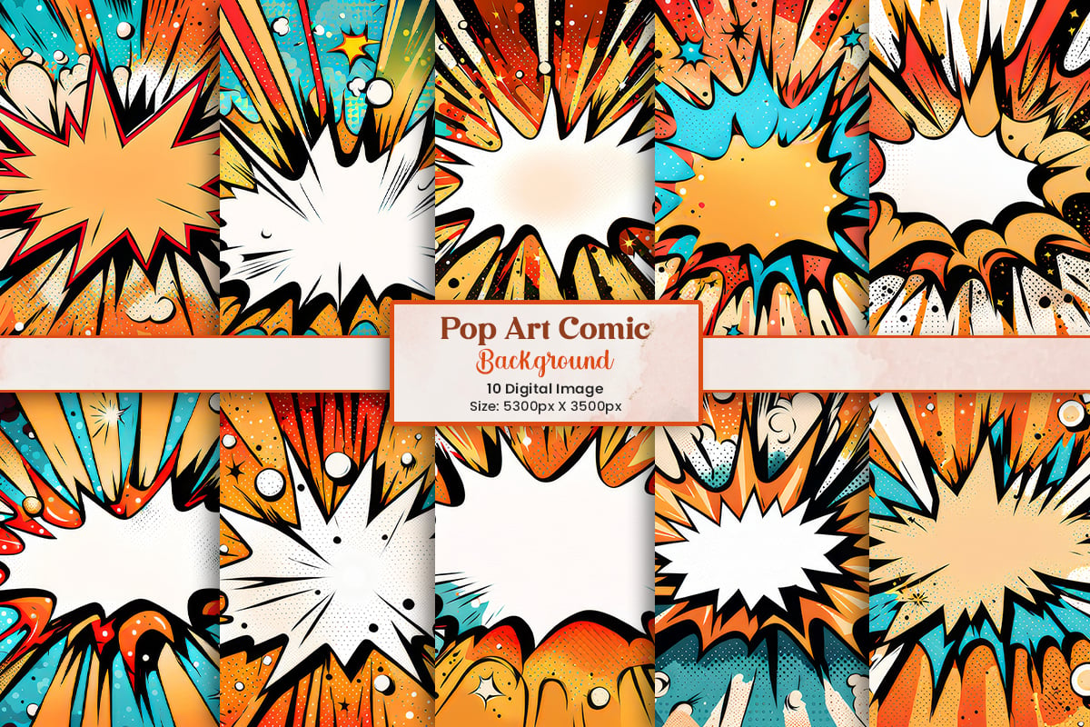 Pop art comic book illustration background and abstract comic book cover