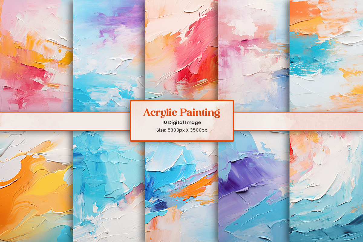 Colorful acrylic painting on canvas texture and abstract multicolored oil painting background