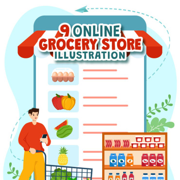 <a class=ContentLinkGreen href=/fr/kits_graphiques_templates_illustrations.html>Illustrations</a></font> picerie magasin 401464