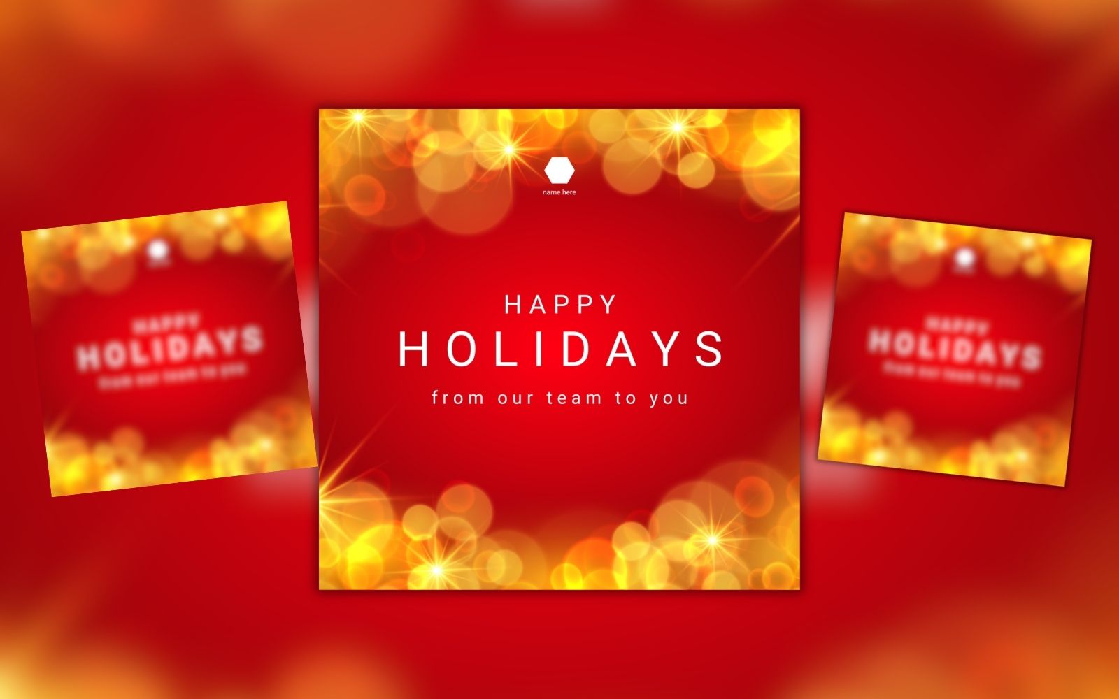 Happy Holidays Social Media Design Template