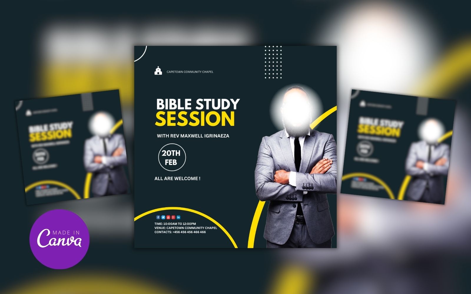 Bible Study Session Instagram Post Flyer